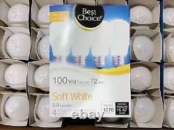 100 Watt Light Bulb, Soft White, A19, 144 Light Bulbs Total (1 Case Pack)