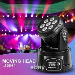 105W RGBW 7 LED Moving Head Light DMX Wash Stage DJ Show Disco Lighting & Remote