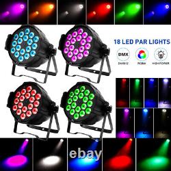 10PCS 270W PAR Can RGBW 18LED DMX Stage Lighting DJ Disco Wash Party Lights Show
