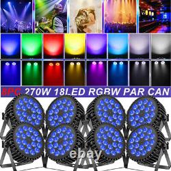 10PCS 270W RGBW 18LED Par Stage Light DMX-512 Disco Wedding Party Show Lighting