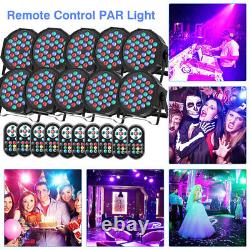 10PCS 36LED RGB Par Can Stage Lighting DMX DJ Party Disco Par Light Remote & Bag