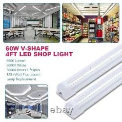 12 Pack 4FT 60W LED Linkable Shop Ceiling Light Super Bright Daylight 6000K