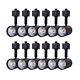 12 Pack Led Track Lighting Heads Compatible With H Type Track 6.5w 4000k Black