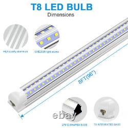 12 Pack T8 8FT LED Tube Light Bulb 72W LED Shop Light Fixture 6500K Super Bright