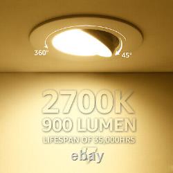 13W 5/6-Inch Dimmable Gimbal LED Recessed Downlight, 2700K/5000K