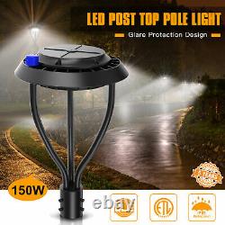 150W LED Post Top Light With Photocell Outdoor Circular Area Pole Lighting 5000K
