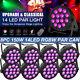 150w Rgbw 14 Led Par Can Wash Light Dmx Party Dj Disco Show Stage Lighting