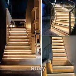 16 Steps LED Strip Light Stair Lighting Controller Motion Sensor System Full Set