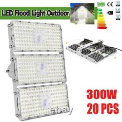 20Pcs 300Watt LED Flood Light Cool White Waterproof Spot Lighting Fixtures 6000k