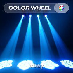 2PCS LED Moving Head Light RGBW Gobo Beam Stage Spot Lighting DJ Disco Show DMX