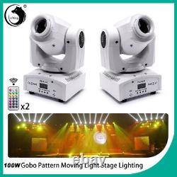 2PCS LED Moving Head Stage Light DMX RGBW Strobe Beam DJ Party Disco Lighting US