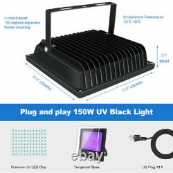 2-PACK 150W UV LED Black Light Party DJ Stage Club Floodlight IP66 +Free Tapes