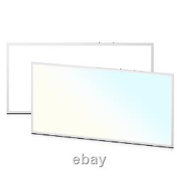 2 Pcs 2x4 LED Flat Panel Recessed Light 6000LM 5000K Dimmable Drop Ceiling Light