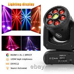 2pcs 150W Gobo Beam LED RGBW Moving Head Lights DMX Disco Spotlight Party Show