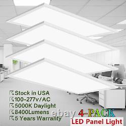 2x4 FT 75W 5000K Flat LED Troffer Panel Light, Recessed Edge-Lit Troffer Lights