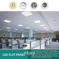 2x4 FT LED Flat Panel Light, 2X2 FT 5000K Daylight 100-277V Recessed Troffer Lamp