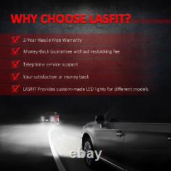 2x Lasfit H7 Low Beam LED Headlight Bulbs 72W 6000K Bright Cool White Plug Play