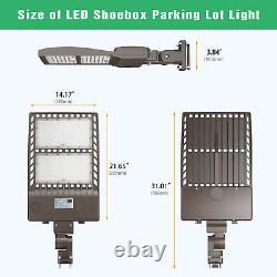 320W LED Parking Lot Street ShoeBox Light 45000Lumens Commercial Street Lighting