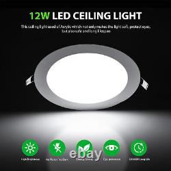 40Pack 6Inch LED Ceiling Lights Ultra-Thin Recessed Retrofits Kit 6000K Daylight