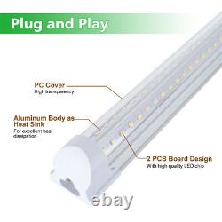 4FT 12 Pack LED Shop Light T8 Linkable Ceiling Tube Fixture 40W Daylight V Shape
