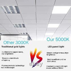 4PACK 2x4FT LED Flat Panel Light, 5000K Daylight Fixture 75W- 7800LM Drop Ceiling