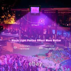 4PCS 100W LED UV Black Light Christmas Party Decor Disco Dancing Floodlight IP66