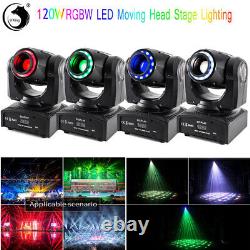 4PCS 120W Gobo LED RGBW Moving Head Light DJ Beam Stage Spot Lighting Disco Show