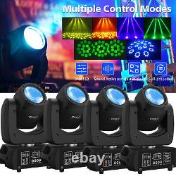 4PCS 18 Prisms LED Beam Gobo Moving Head Stage Light Bar DJ Party Lighting DMX