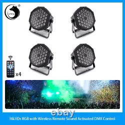 4PCS 36LED RGB Stage Lighting PAR Light Beam DMX Party Disco DJ Lights Lamp HOT