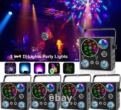 4X 40W 5-in-1 Party Effect Light LED RGB Laser Projector Gobo Strobe Disco Light