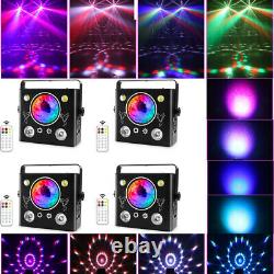 4X LED Laser Lights Strobe Pattern 5in 1 With Rotating Ball Disco Stage Lighting