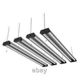 4-PACK 4' LED Shop Light Heavy Duty Linkable Fixture 5500lm Bright White Garage