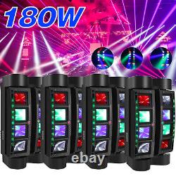 4pcs 180W RGBW Spider Moving Head Stage Lighting Beam DMX Disco Party DJ Light
