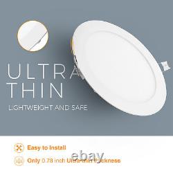 6Inch LED Ceiling Lights Ultra-Thin Recessed Retrofits Kit 6000K Daylight 12W