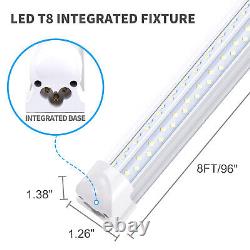 6PACK 8FT LED Shop Light 120W T8 Linkable LED Light Fixture For Garage Warehouse