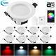 6 Inch Rgb Smart Wifi/bluetooth Led Ceiling Light Dimmable App Control Downlight
