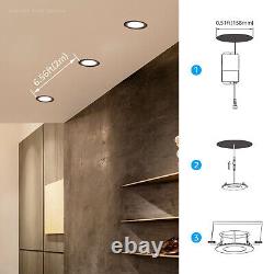 6 inch 5CCT LED Recessed Lighting with J-Box 12W, Oil Rubbed Bronze, Pack of 6