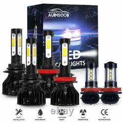 6x 6000K LED Headlight High Low Beam+Fog Bulbs Kit For Toyota 4Runner 2010-2020