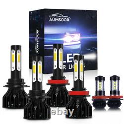 6x Car LED Lights Headlight High/Low Fog Light Bulbs For Toyota Camry 2007-2014