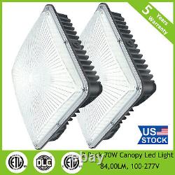 70 Watts LED Canopy Light Parking Garage Lighting Fixture, 5500K Daylight White