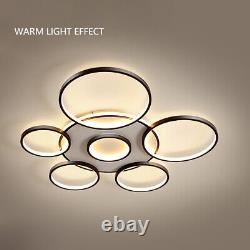 7 Heads Dimmable LED Ceiling Light Ring Dining Room Living Room Lighting Remote