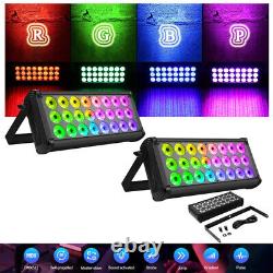 8Pcs Stage Lighting 24 LED RGBW Washer Light Wall Wash Bar Light DJ Disco Light