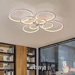 8-Head Dimmable Ceiling Light Acrylic Modern LED Flush Mount Lighting Fixture US