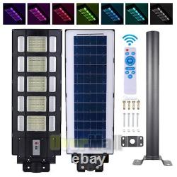 990000000LM 1600W Commercial Solar Street Light Area Dusk to Dawn Road Lamp+Pole