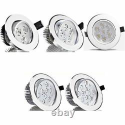 9W 15W 21W Dimmable Recessed LED Ceiling Down Light Spotlight Lamp Round Silver