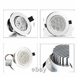 9W 15W 21W Dimmable Recessed LED Ceiling Down Light Spotlight Lamp Round Silver