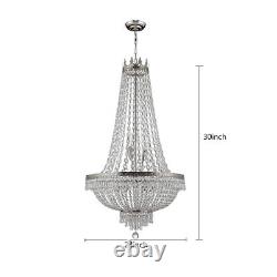 9 Light French Empire Crystal Chandelier Large Foyer Ceiling Lighting LED Lamp