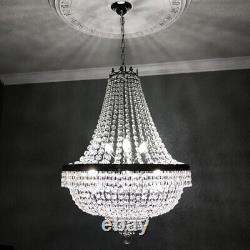 9 Light French Empire Crystal Chandelier Large Foyer Ceiling Lighting LED Lamp