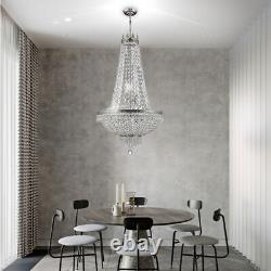 9-Light French Empire Crystal Chandelier Large Foyer Ceiling Lighting Lamp LED