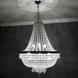 9 Light French Empire Crystal Chandelier Large Foyer LED Ceiling Lighting Lamp